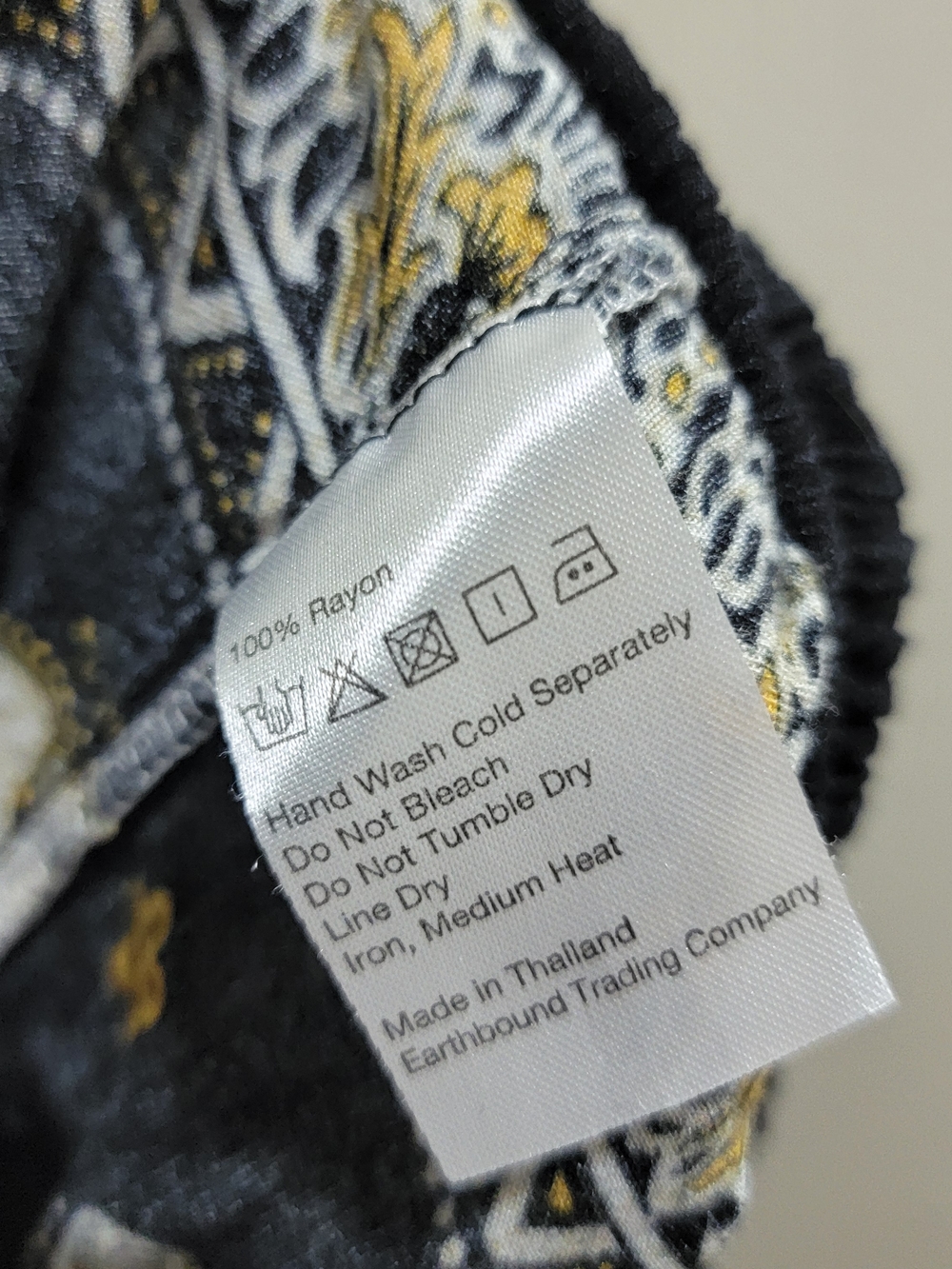 EARTHBOUND Navy, White & Gold Elephant Pattern Lounge Pants - Picture 5 of 5